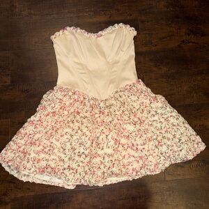 Betsey Johnson Cream and Pink Dress
